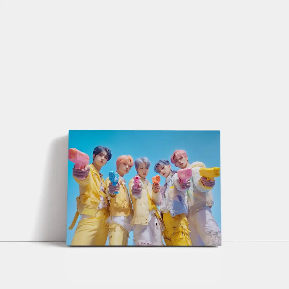 K-Pop Group Yellow Outfits Blue Sky – Wall Art