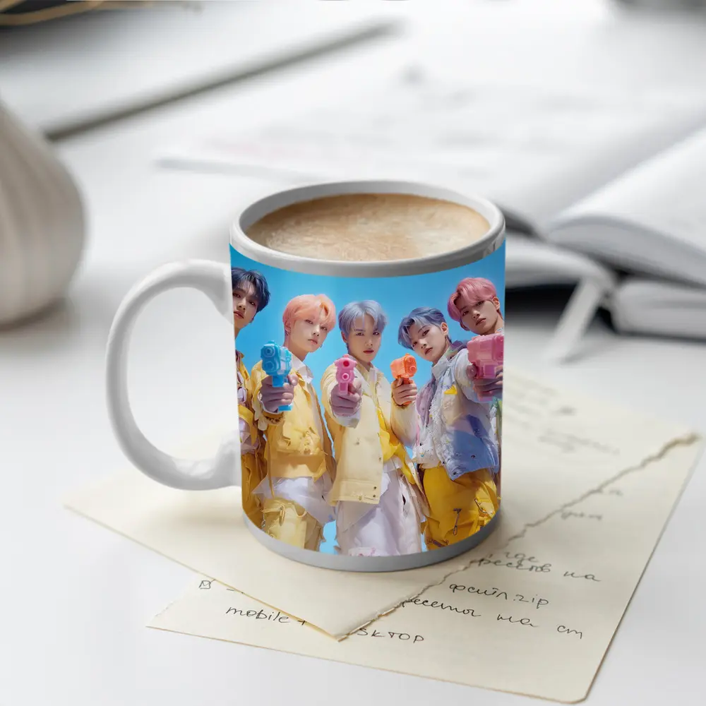 K-Pop Group Yellow Outfits Blue Sky – Mugs