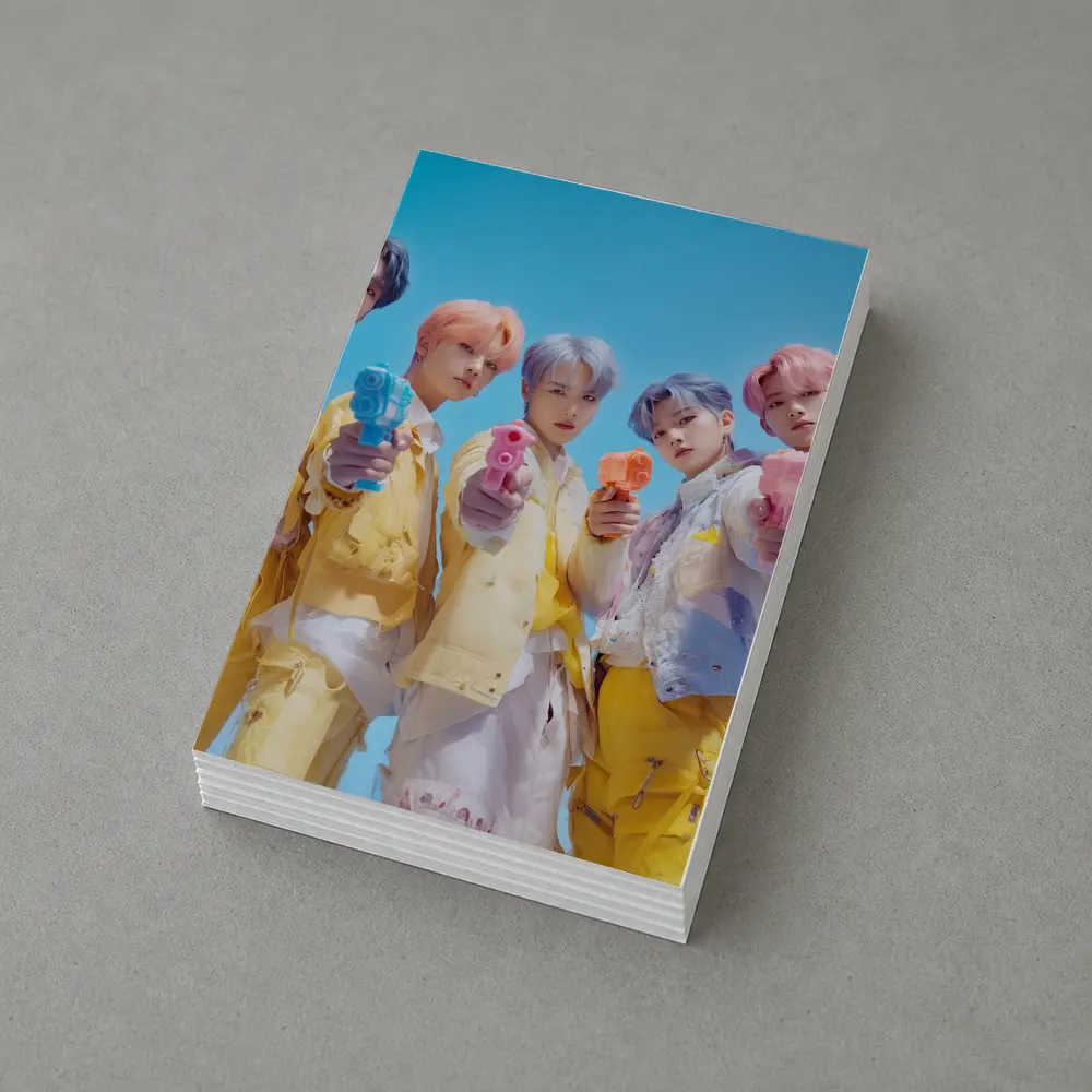K-Pop Group Yellow Outfits Blue Sky – Postcards