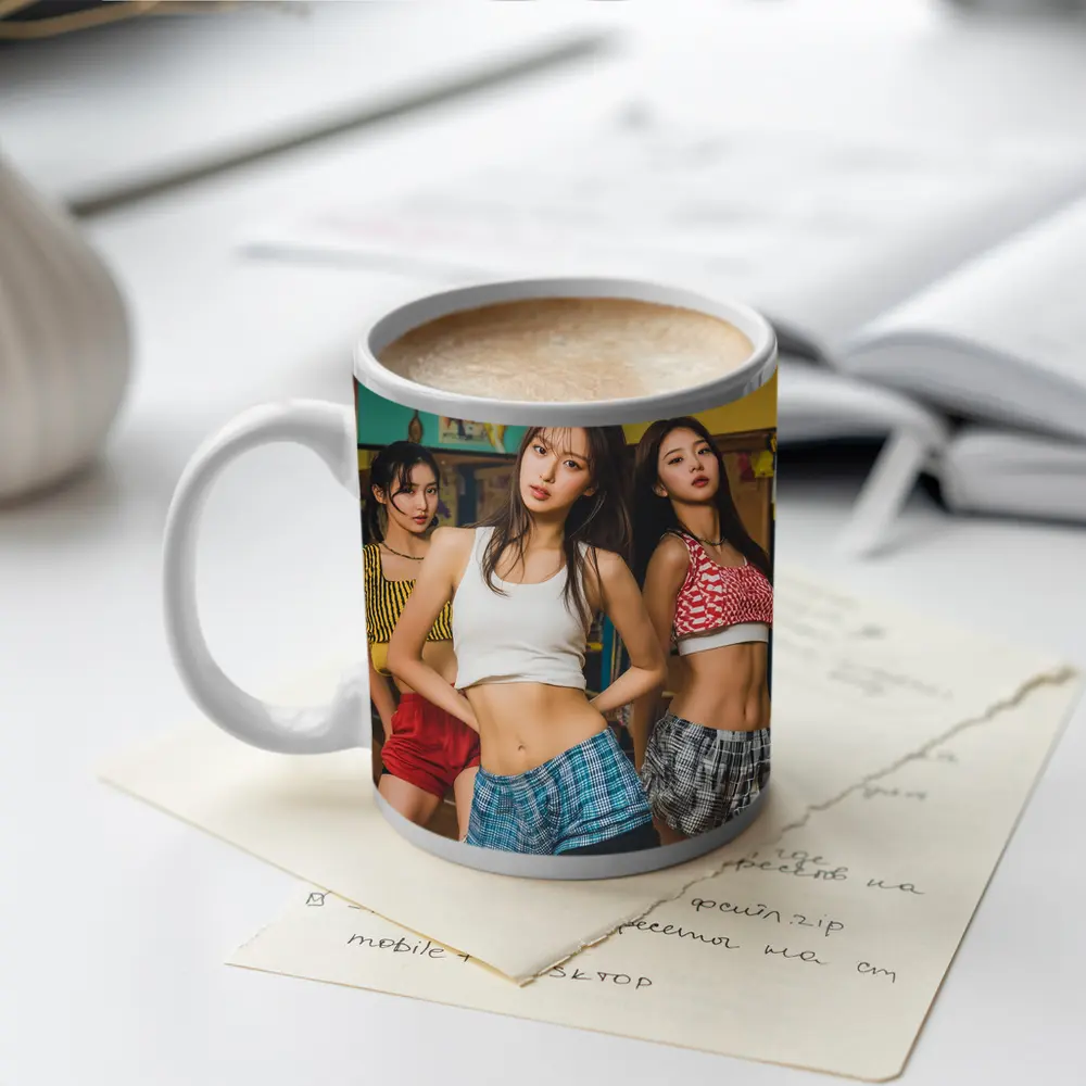 K-Pop Girls Dancing in Colorful Studio – Mugs