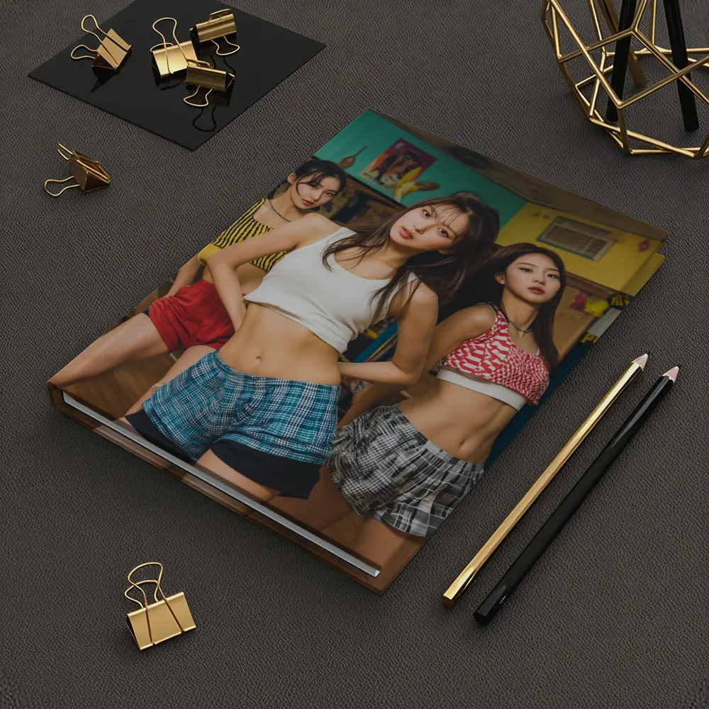 K-Pop Girls Dancing in Colorful Studio – Notebooks