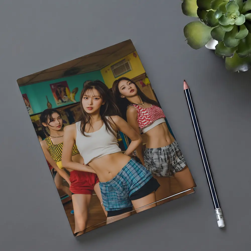 K-Pop Girls Dancing in Colorful Studio – Notebooks
