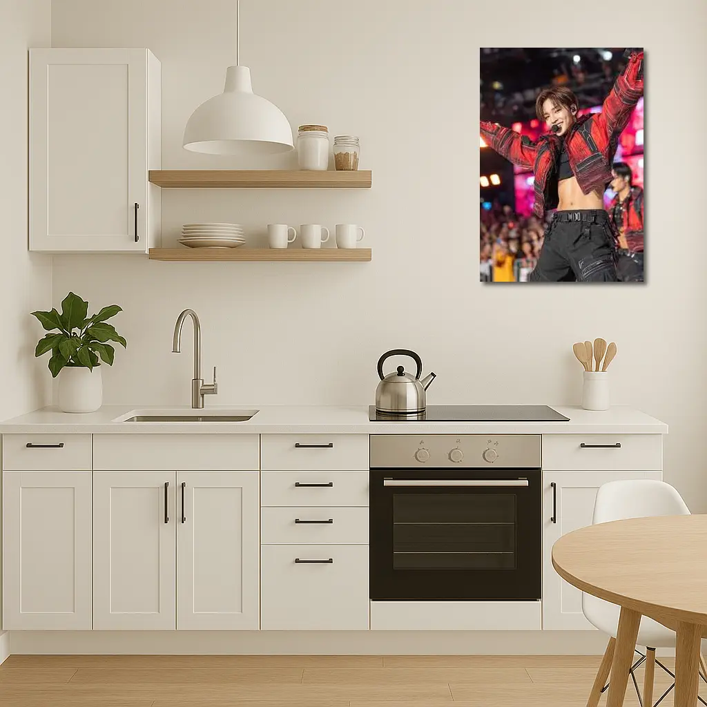 K-Pop Performer Red Jacket Concert Stage – Wall Art
