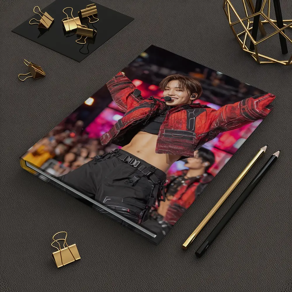 K-Pop Performer Red Jacket Concert Stage – Notebooks