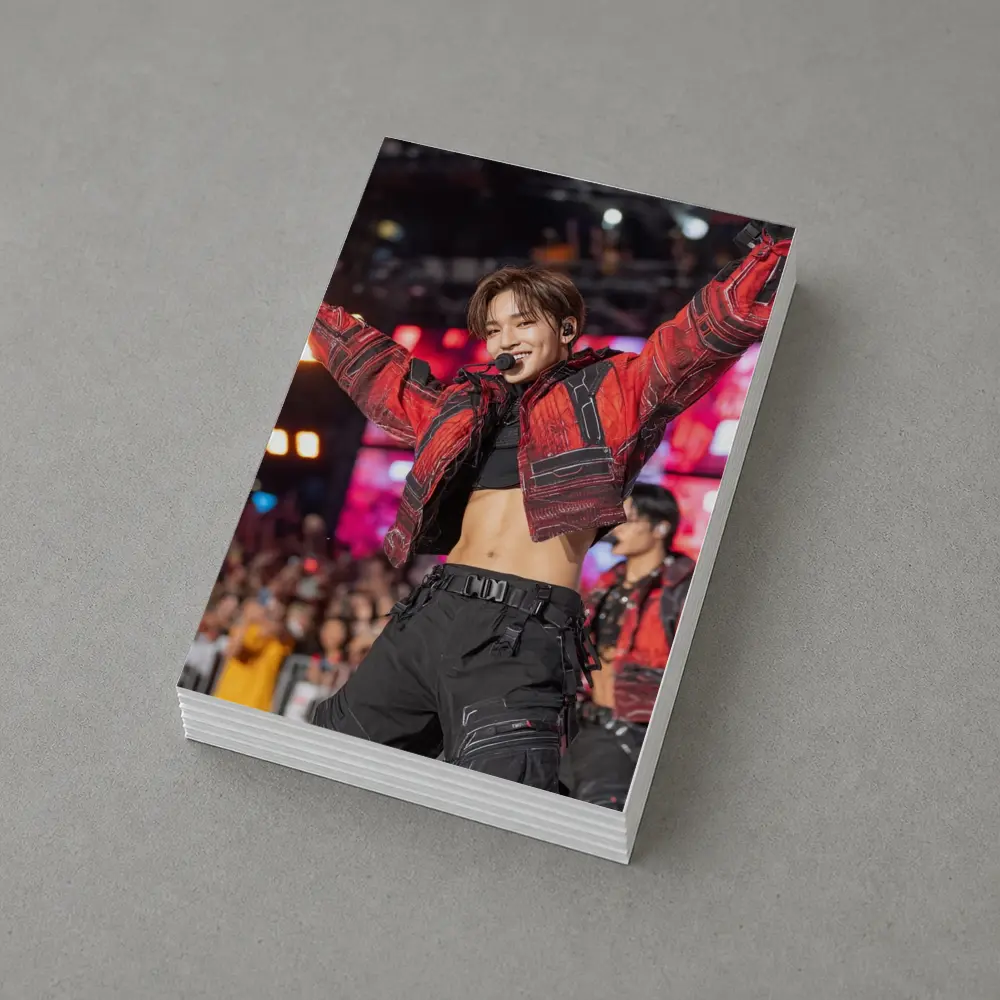 K-Pop Performer Red Jacket Concert Stage – Postcards