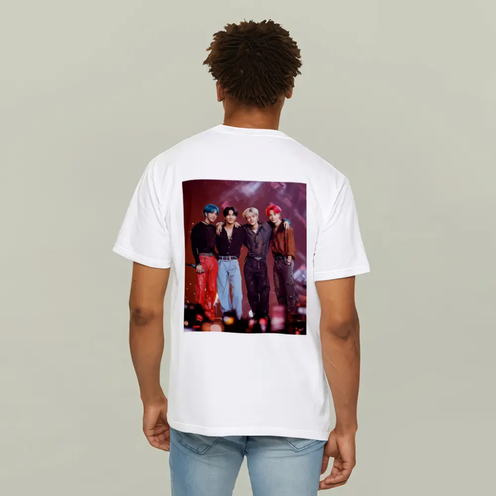 K-Pop Boy Group Concert Stage Red Background – T-Shirts