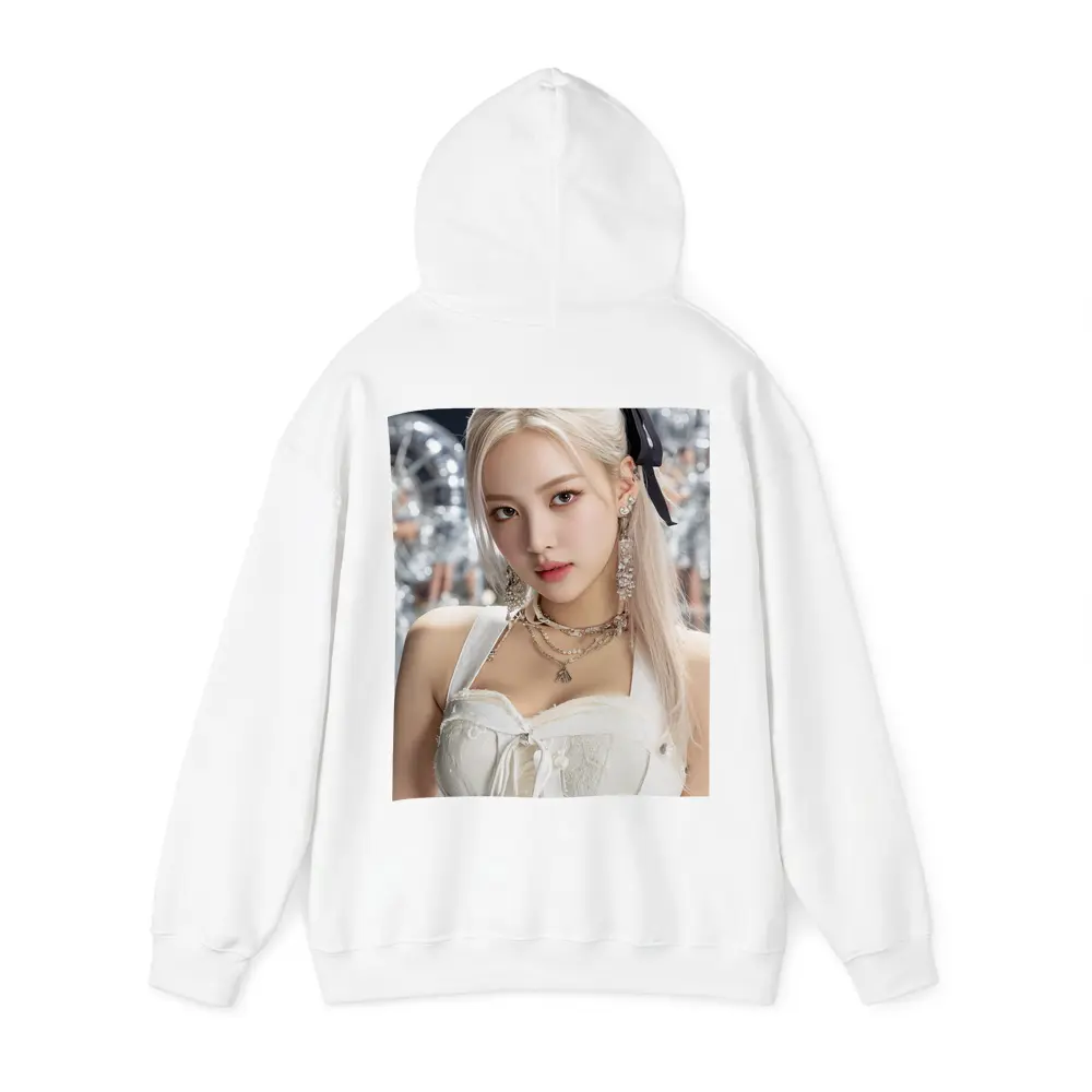 K-Pop Girl White Dress Silver Balloons – Hoodies