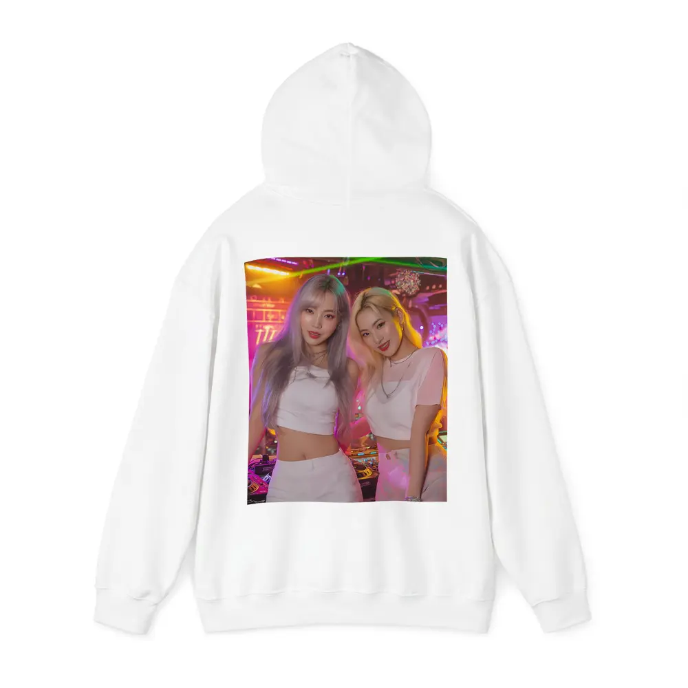 Two K-Pop Girls Neon Club Night – Hoodies