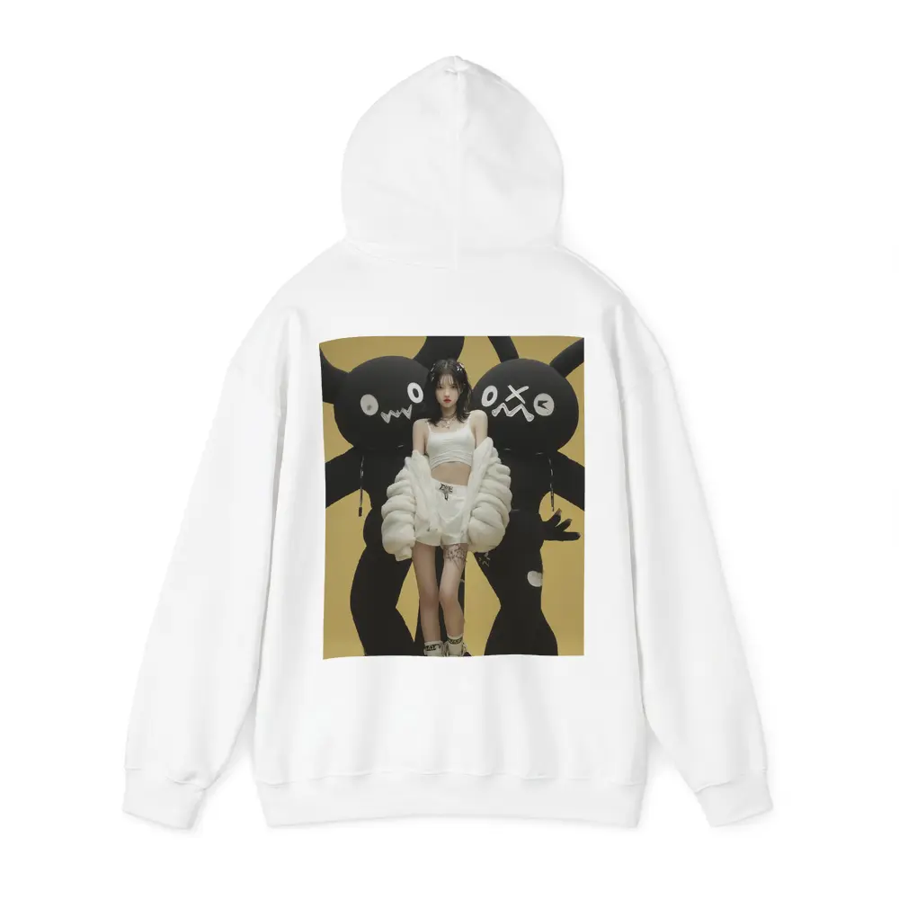 K-Pop Girl Black Monsters Yellow Background – Hoodies