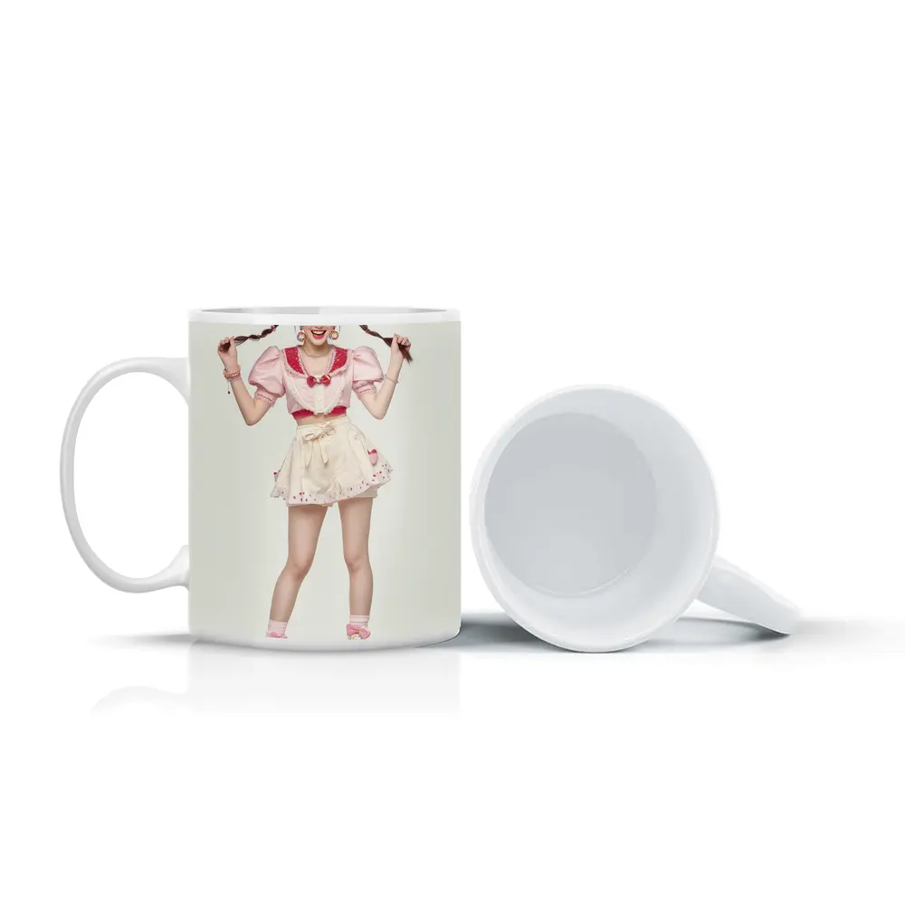 Cute Korean Girl Pink Sailor Outfit – Mugs