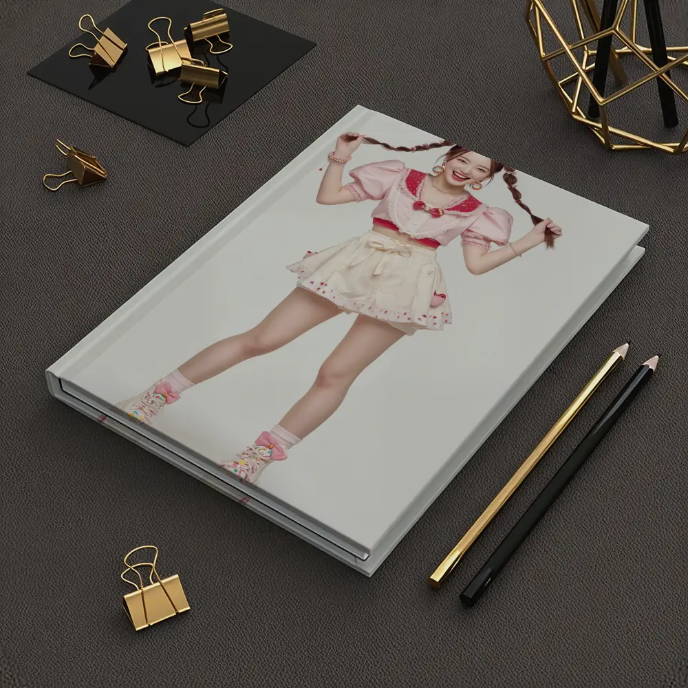 Cute Korean Girl Pink Sailor Outfit – Notebooks