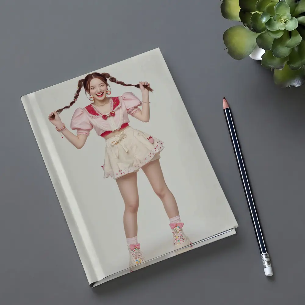 Cute Korean Girl Pink Sailor Outfit – Notebooks