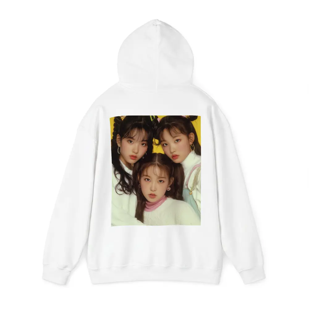 K Pop Girl Group Yellow Background Portrait – Hoodies