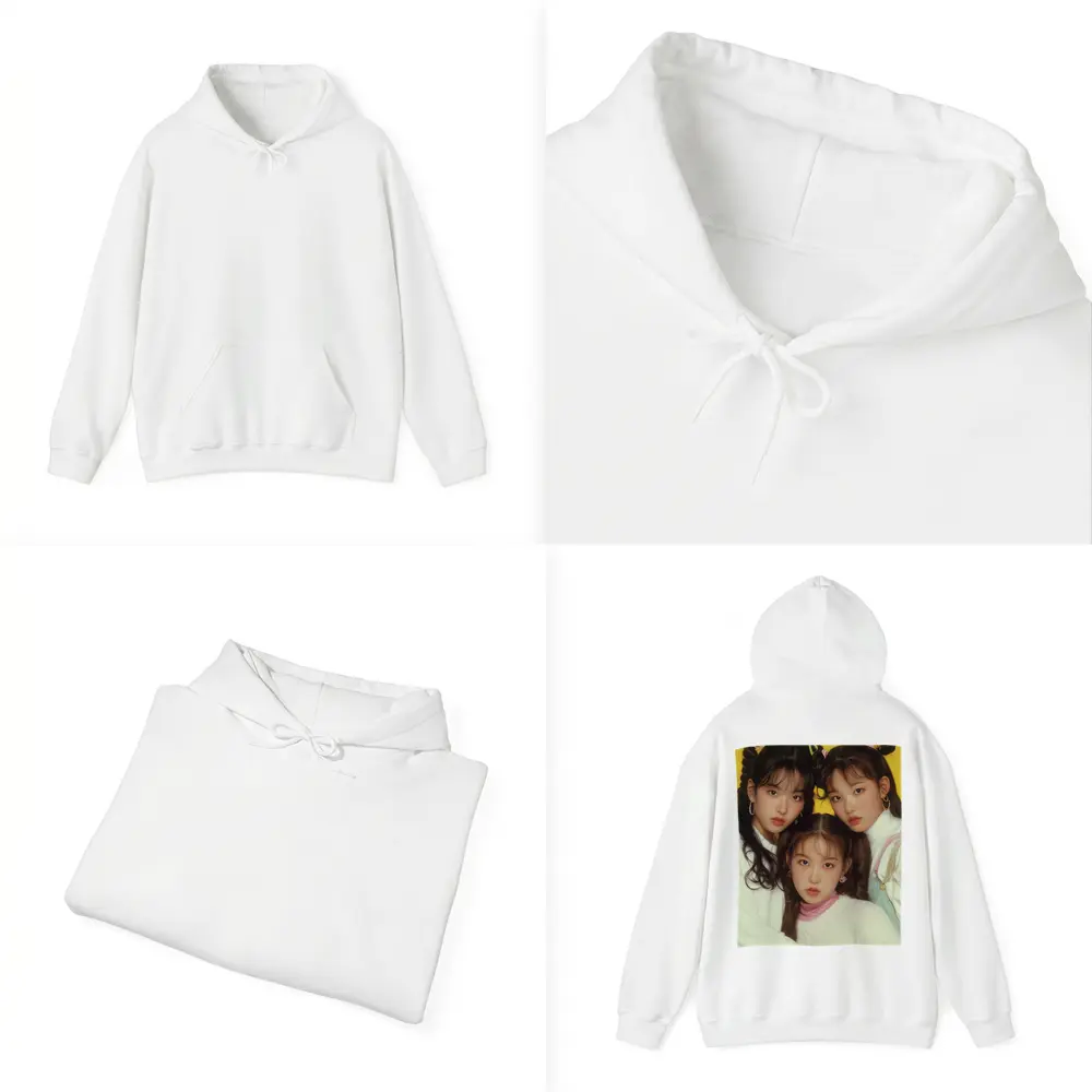 K Pop Girl Group Yellow Background Portrait – Hoodies