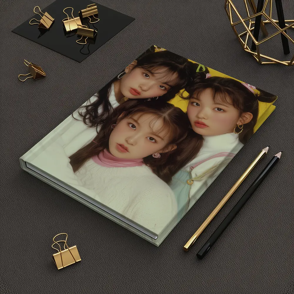 K Pop Girl Group Yellow Background Portrait – Notebooks
