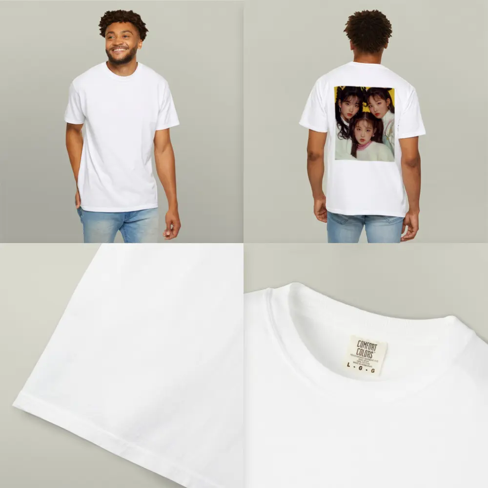 K Pop Girl Group Yellow Background Portrait – T-Shirts
