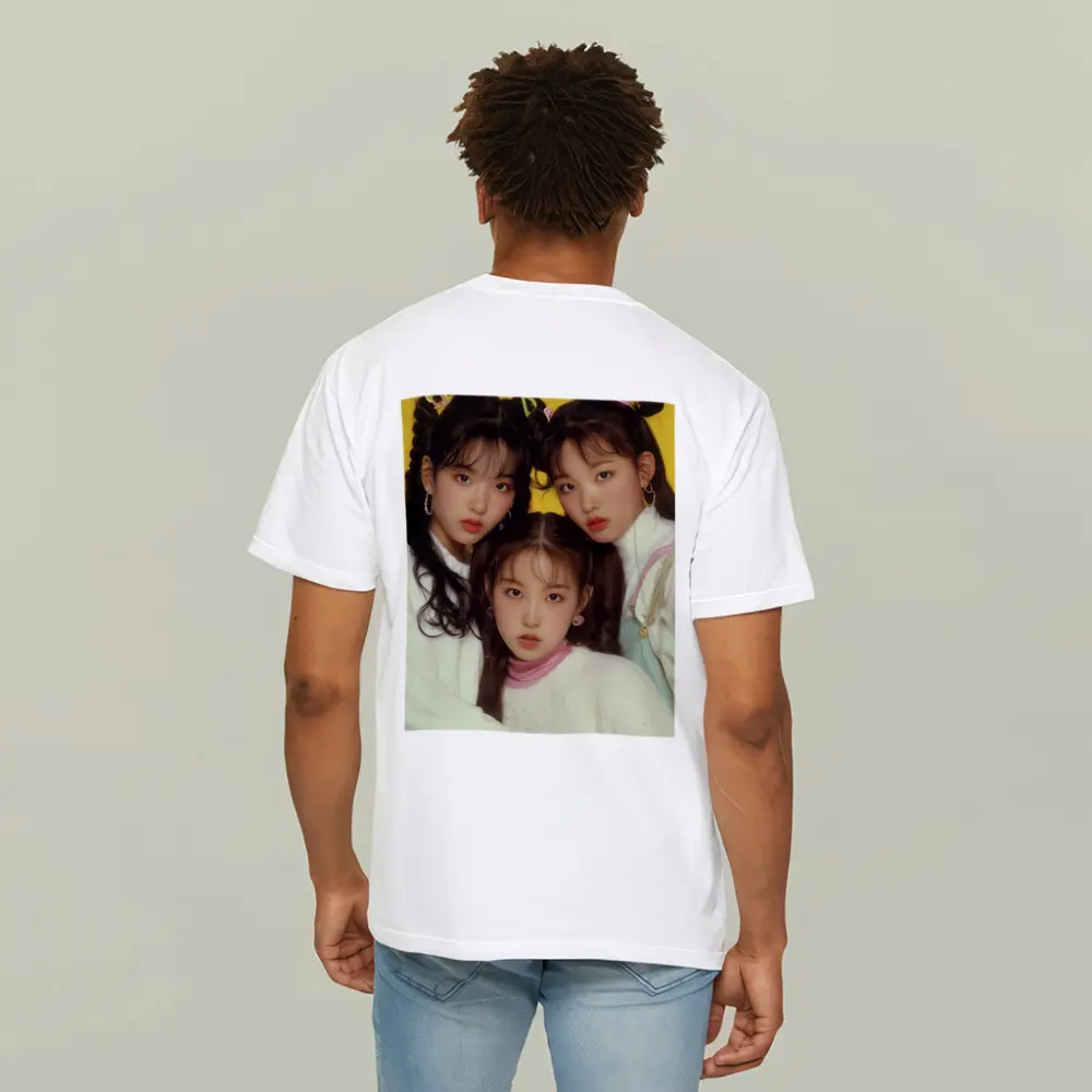K Pop Girl Group Yellow Background Portrait – T-Shirts