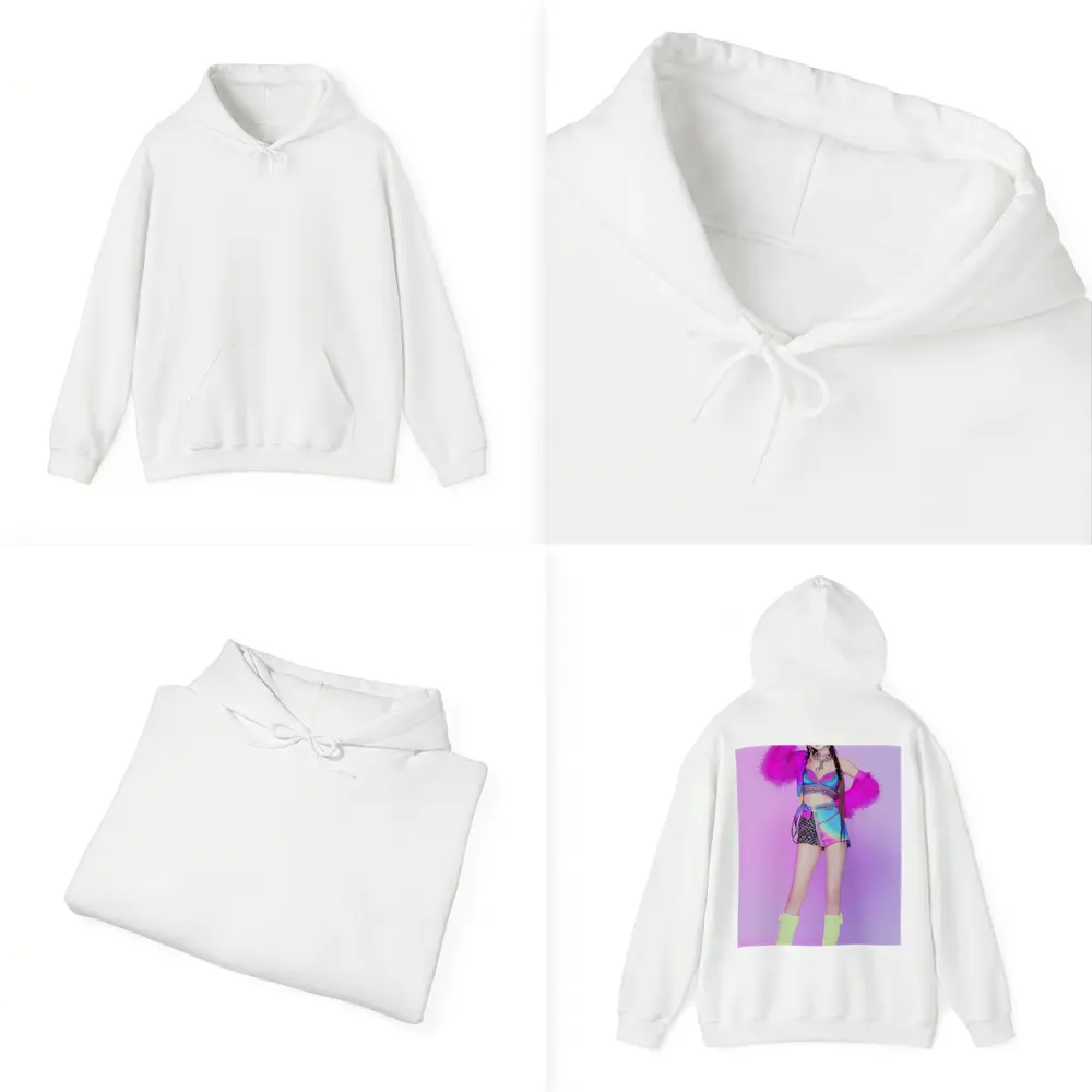 K-Pop Girl Colorful Fashion Purple Background – Hoodies