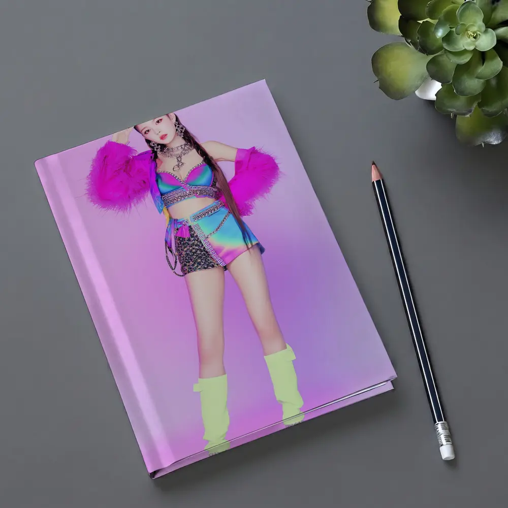 K-Pop Girl Colorful Fashion Purple Background – Notebooks