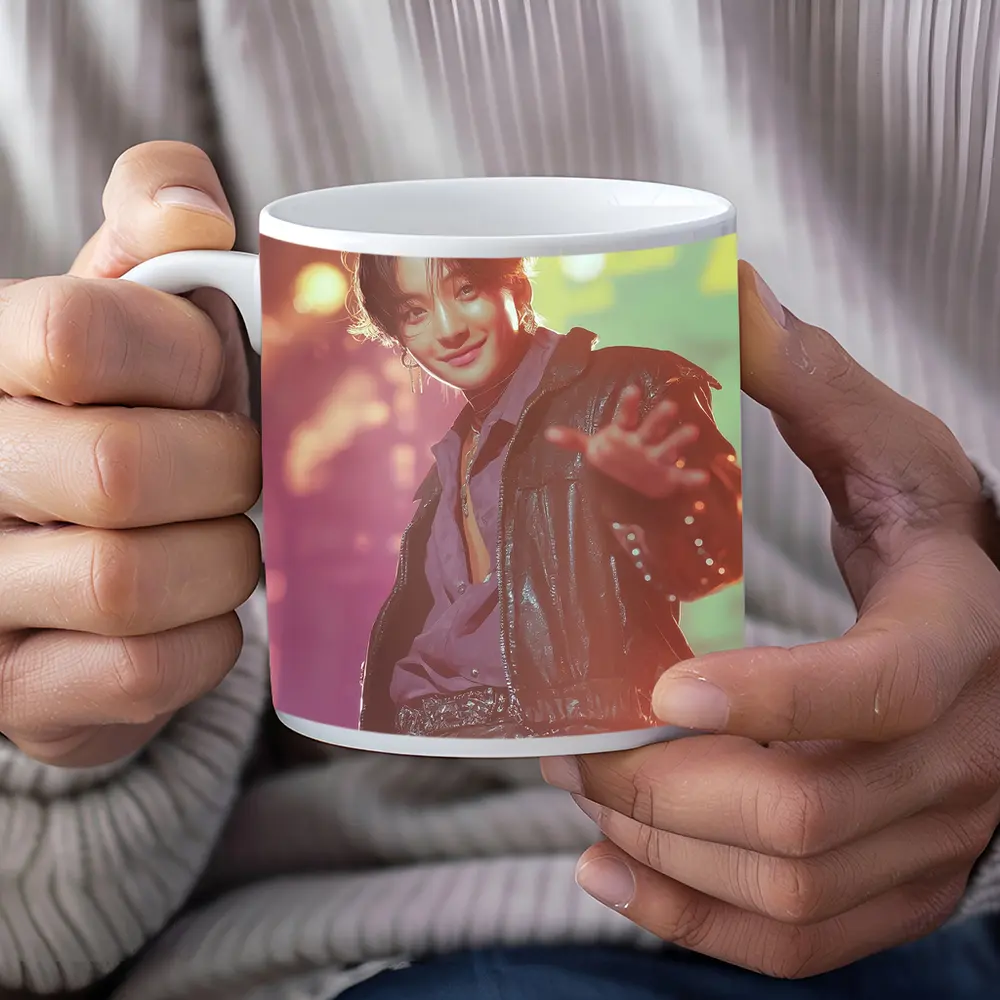 K-Pop Male Performer on Concert Stage – Mugs