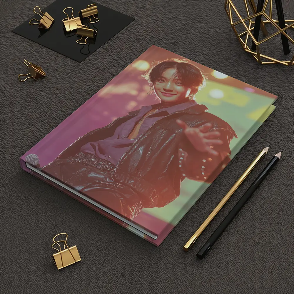 K-Pop Male Performer on Concert Stage – Notebooks
