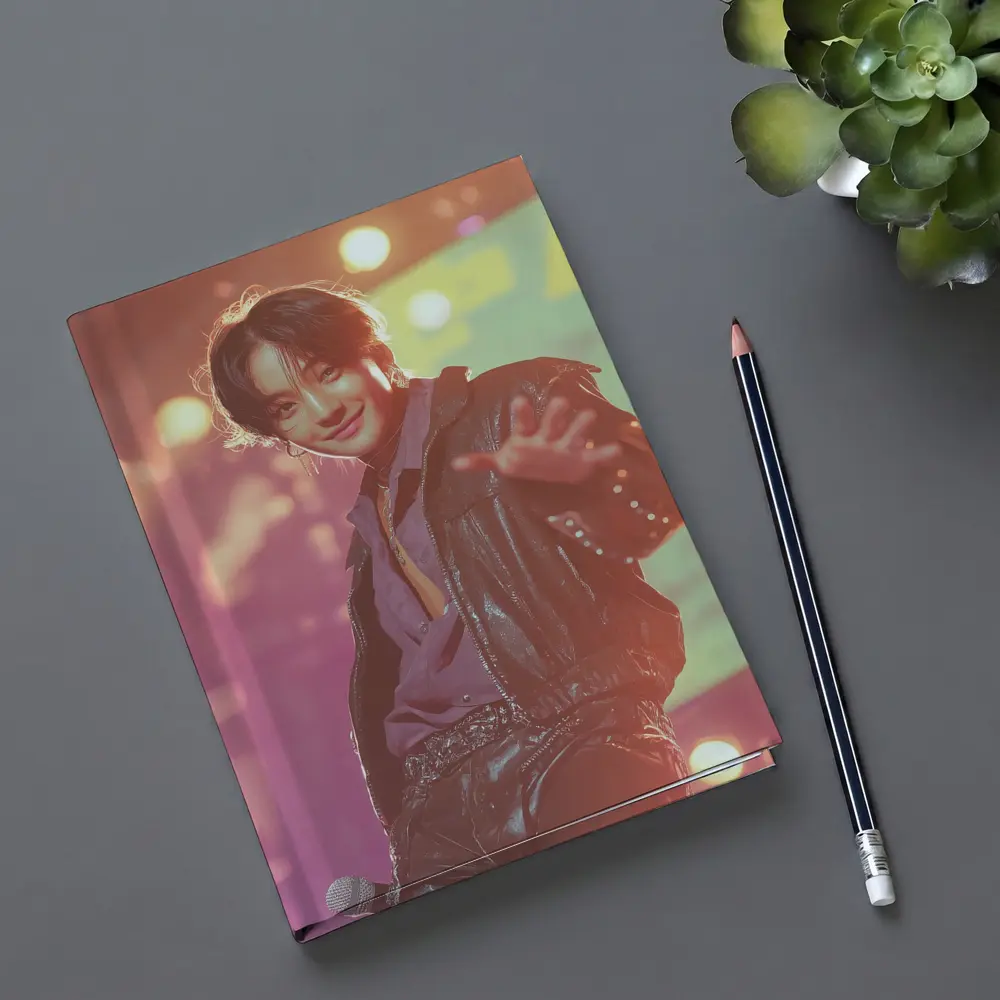 K-Pop Male Performer on Concert Stage – Notebooks