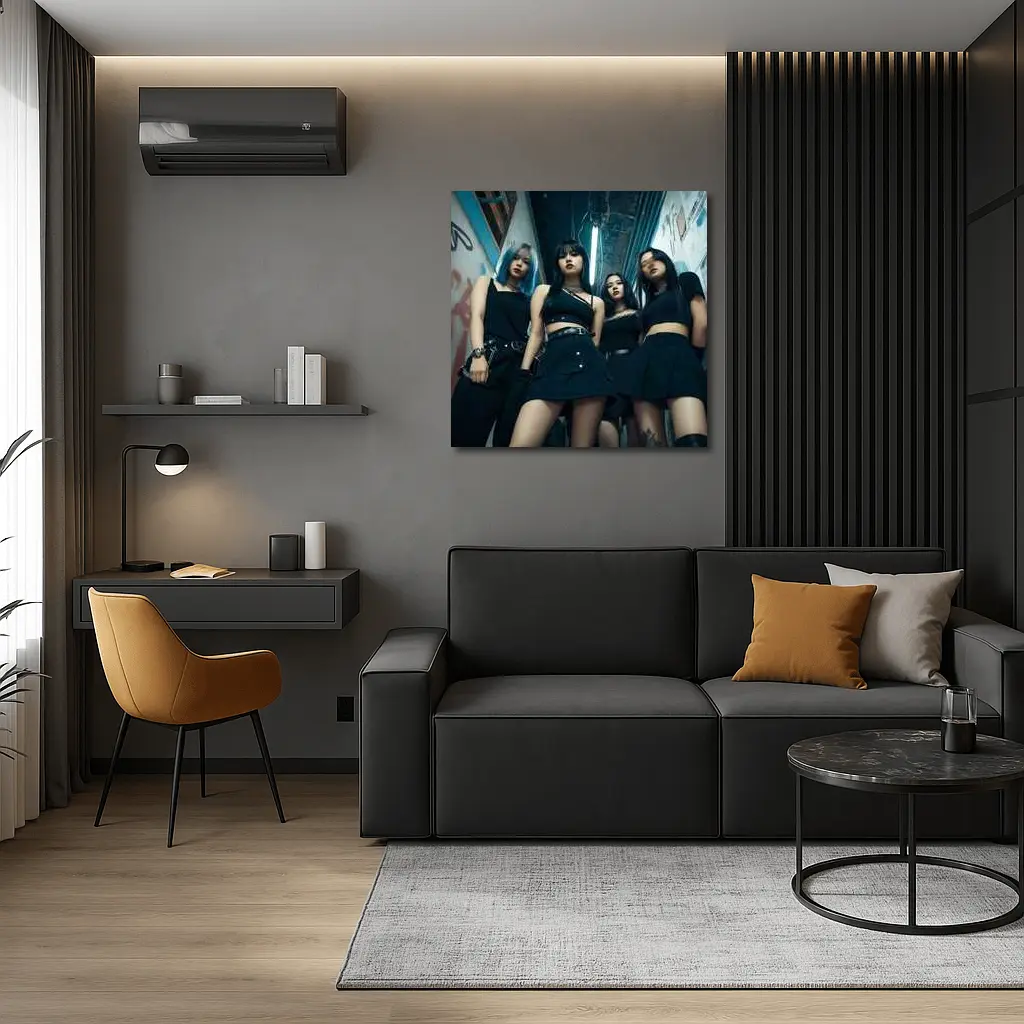 K-Pop Girl Group Dark Urban Alley – Wall Art