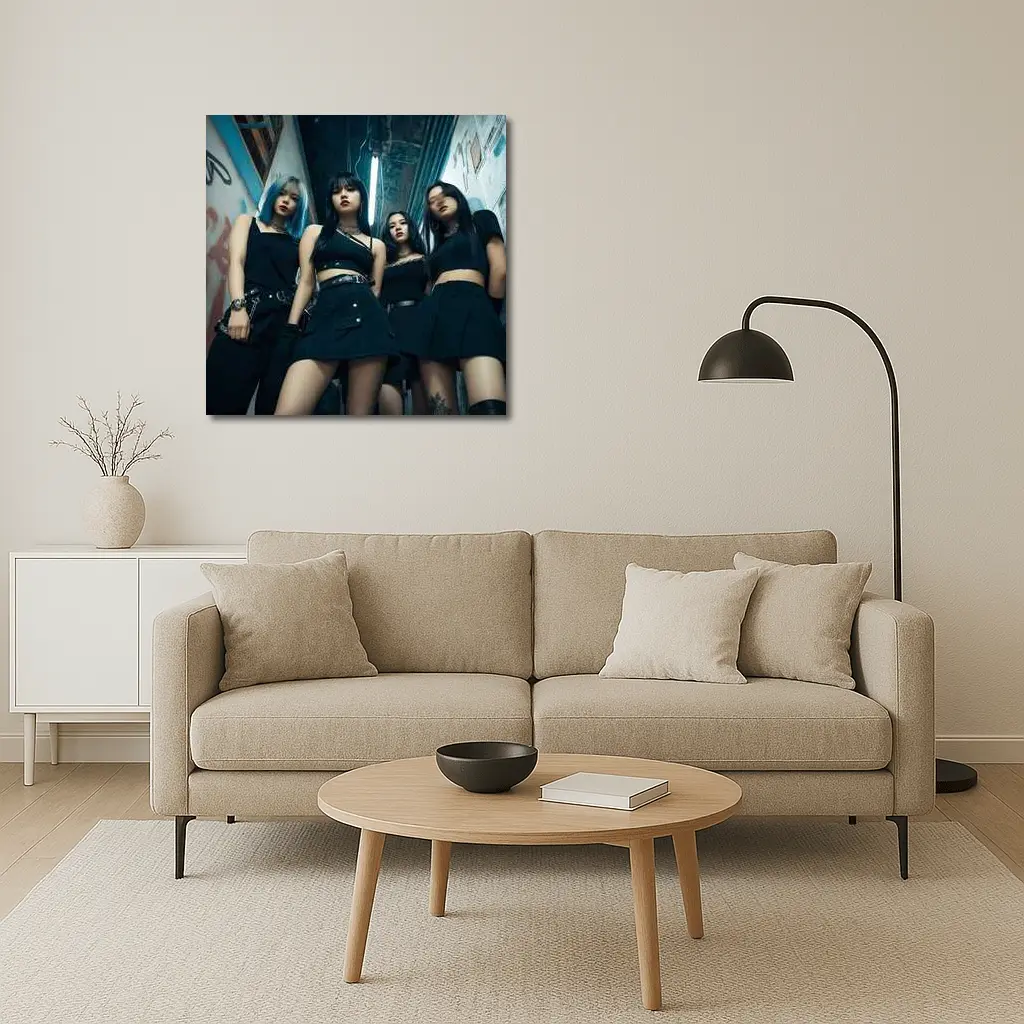 K-Pop Girl Group Dark Urban Alley – Wall Art