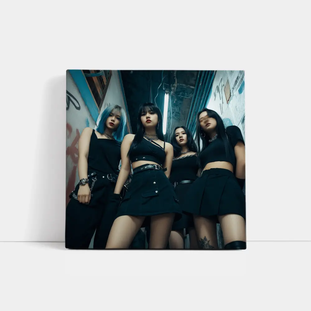 K-Pop Girl Group Dark Urban Alley – Wall Art