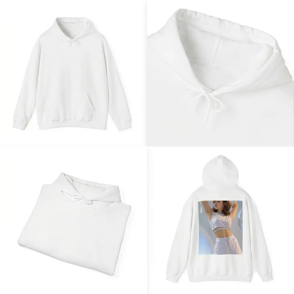K-Pop Girl White Outfit Dance Pose – Hoodies