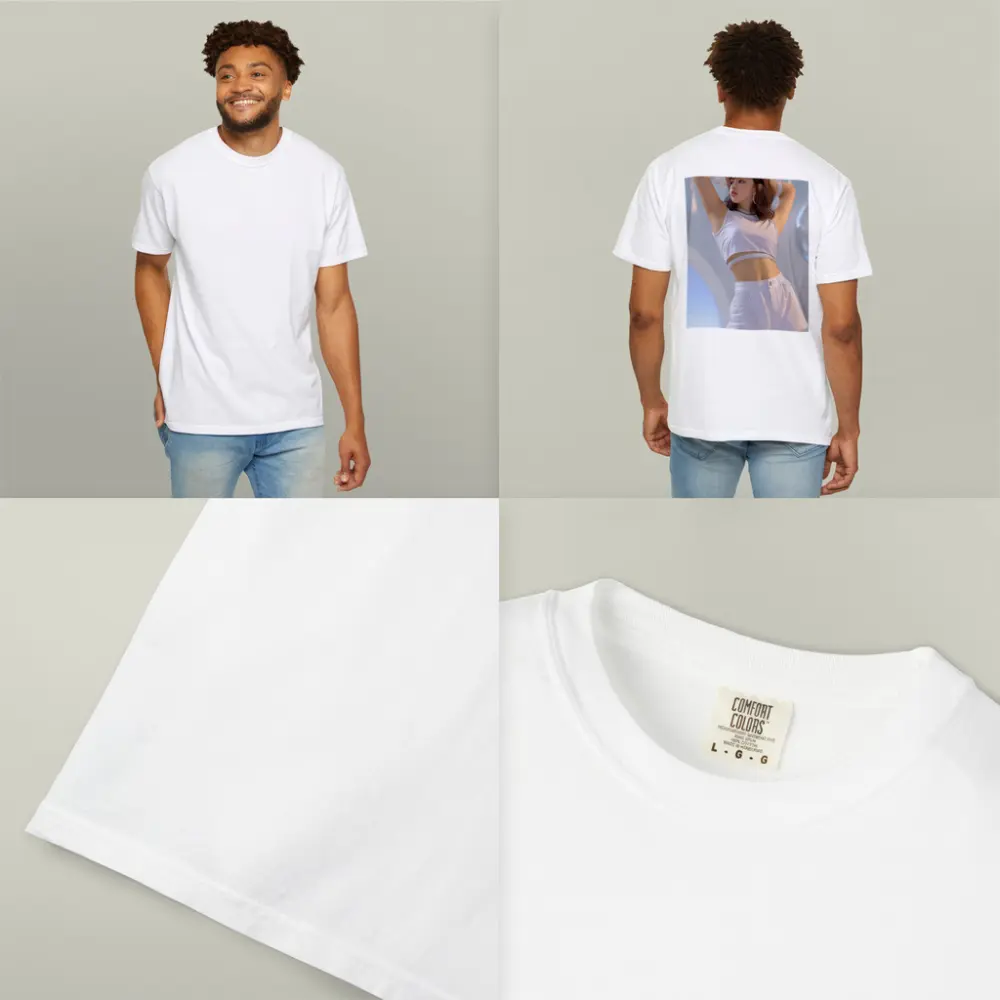 K-Pop Girl White Outfit Dance Pose – T-Shirts