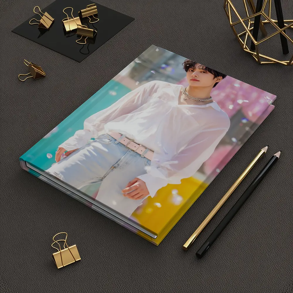 K-Pop Young Man Colorful Pastel Background – Notebooks