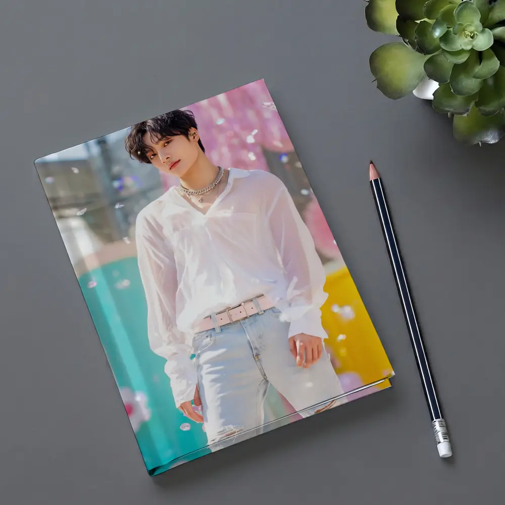 K-Pop Young Man Colorful Pastel Background – Notebooks