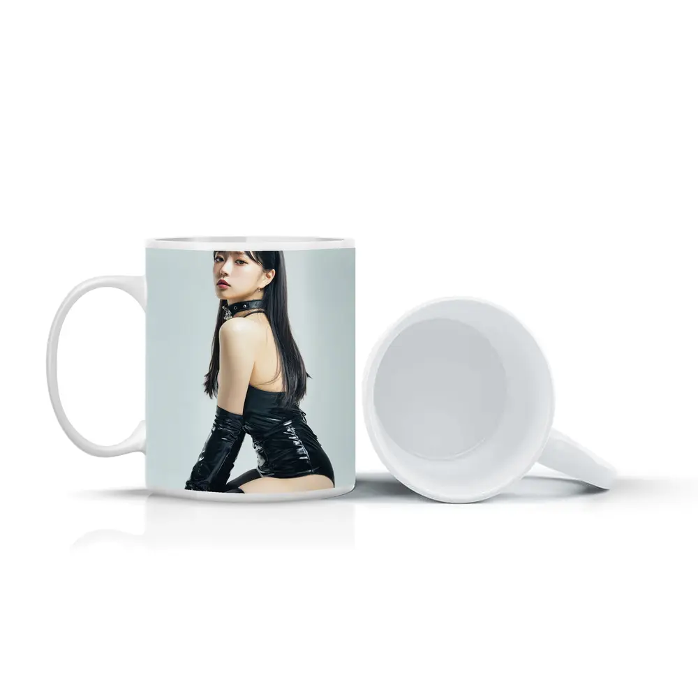 Bunny Girl Black Latex Costume White Background – Mugs
