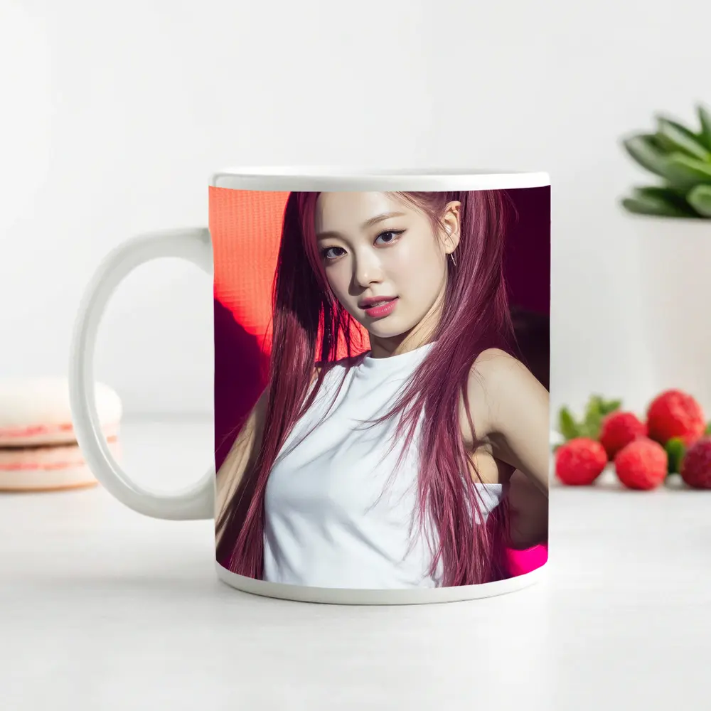 K-Pop Girl Pink Hair Stage Performance – Mugs