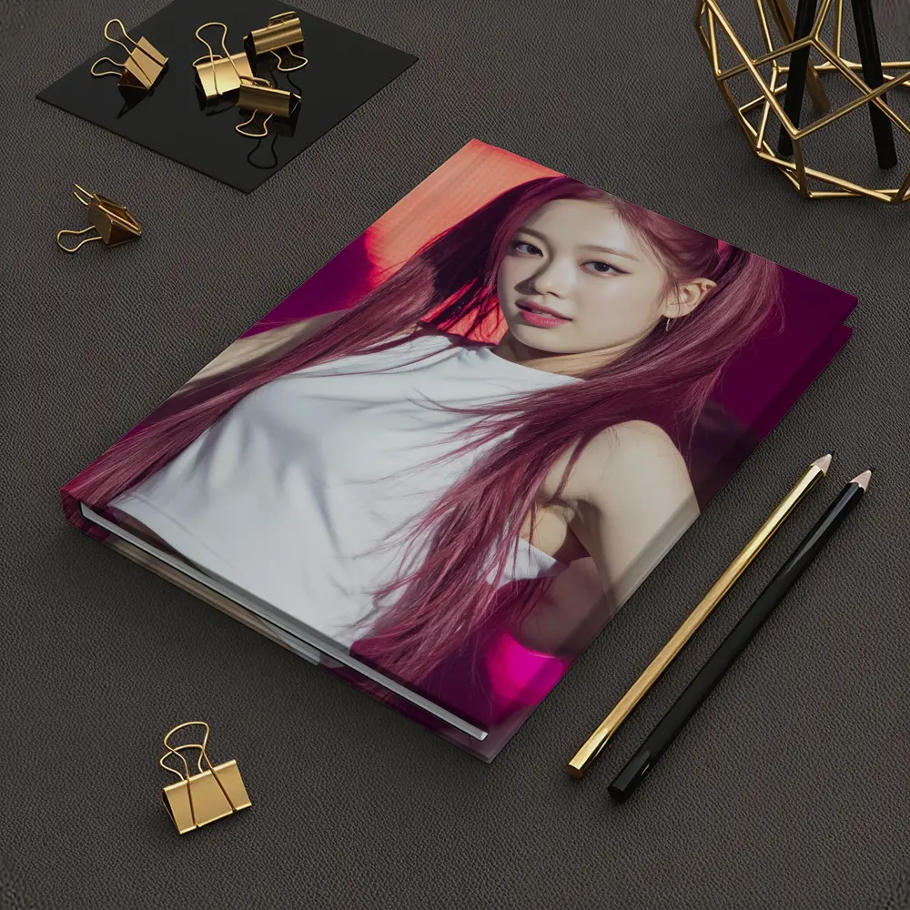 K-Pop Girl Pink Hair Stage Performance – Notebooks