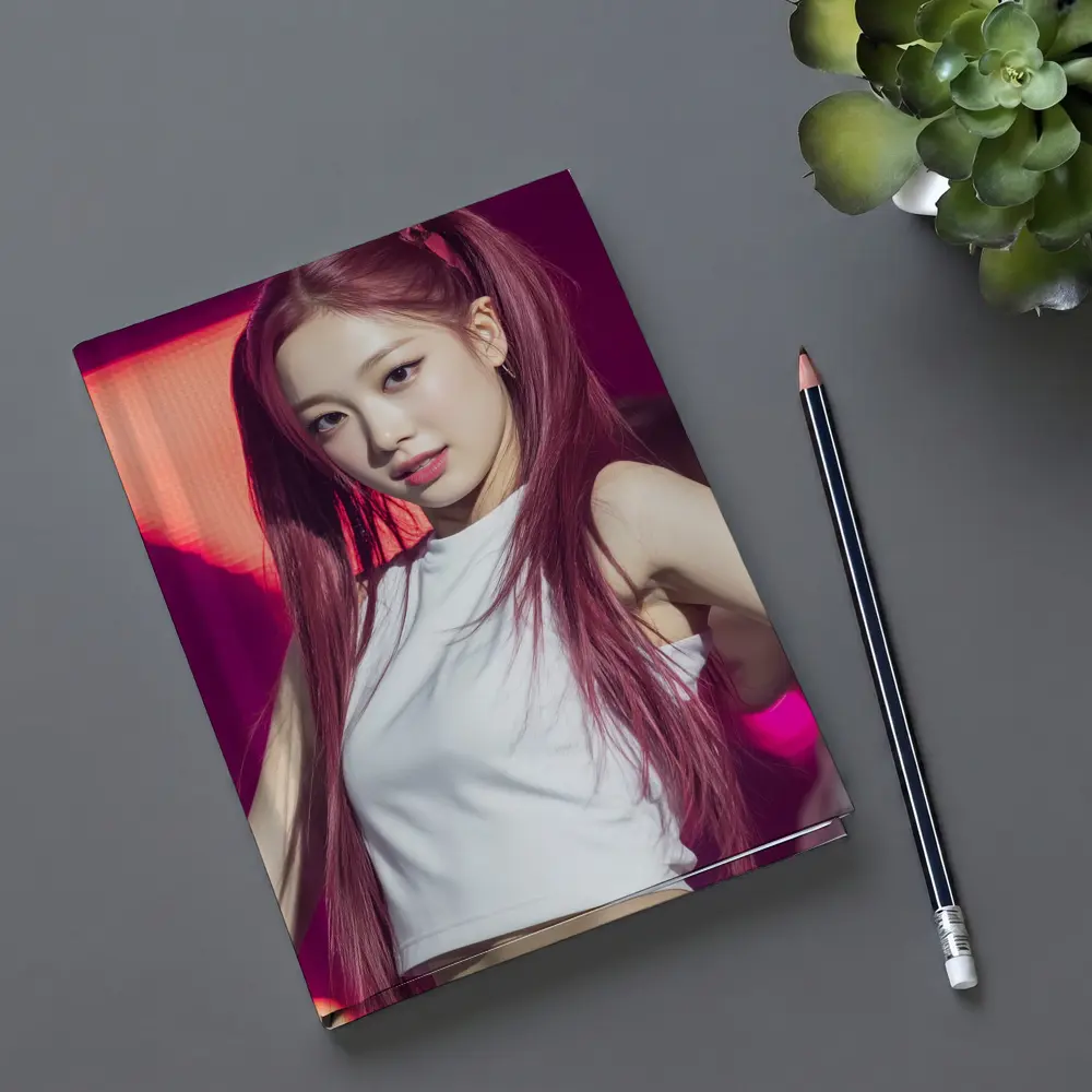 K-Pop Girl Pink Hair Stage Performance – Notebooks