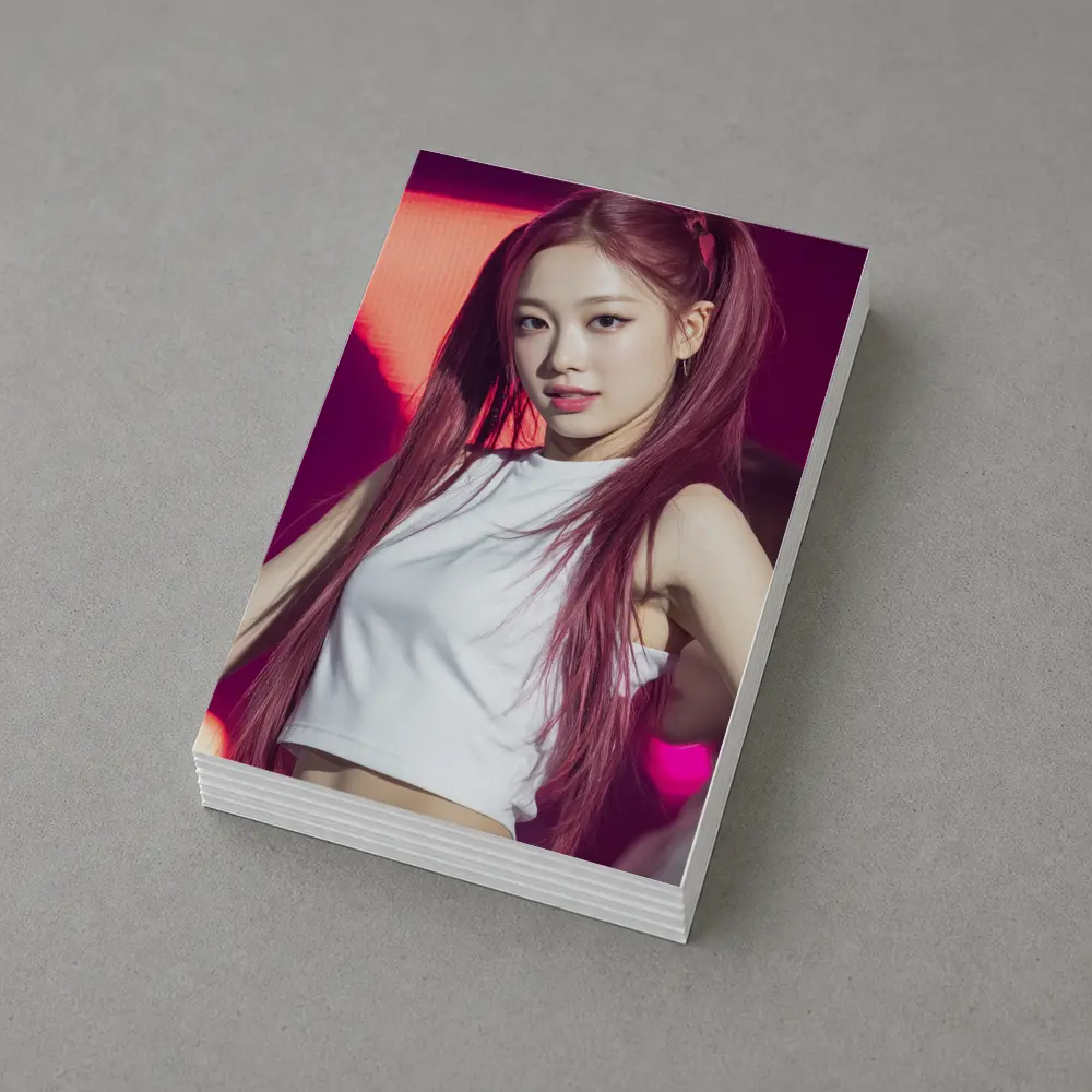 K-Pop Girl Pink Hair Stage Performance – Postcards