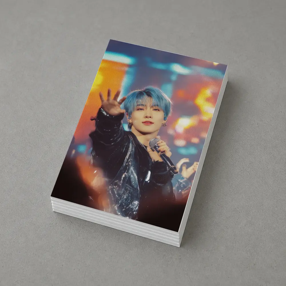 Blue Haired K-Pop Artist Stage Performance – Postcards