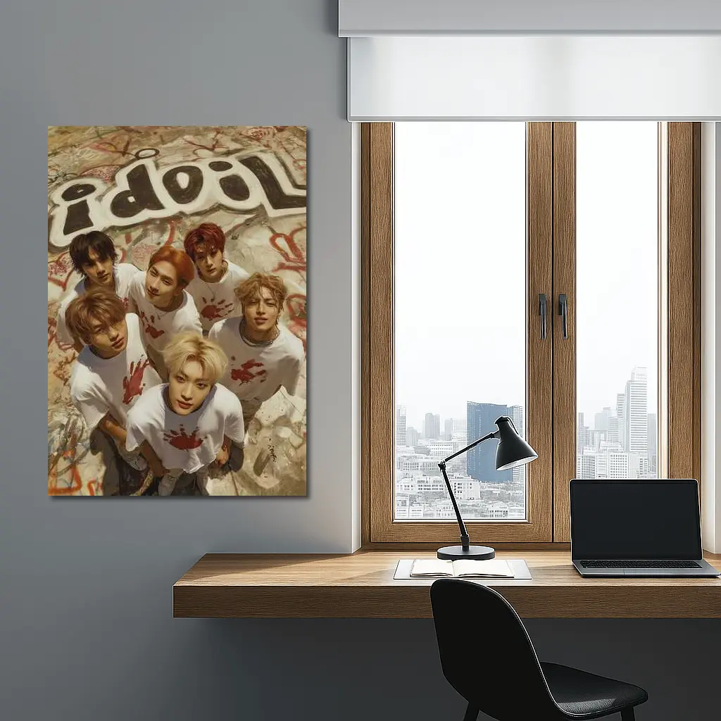 K-pop Idol Group Graffiti Wall Concept – Wall Art