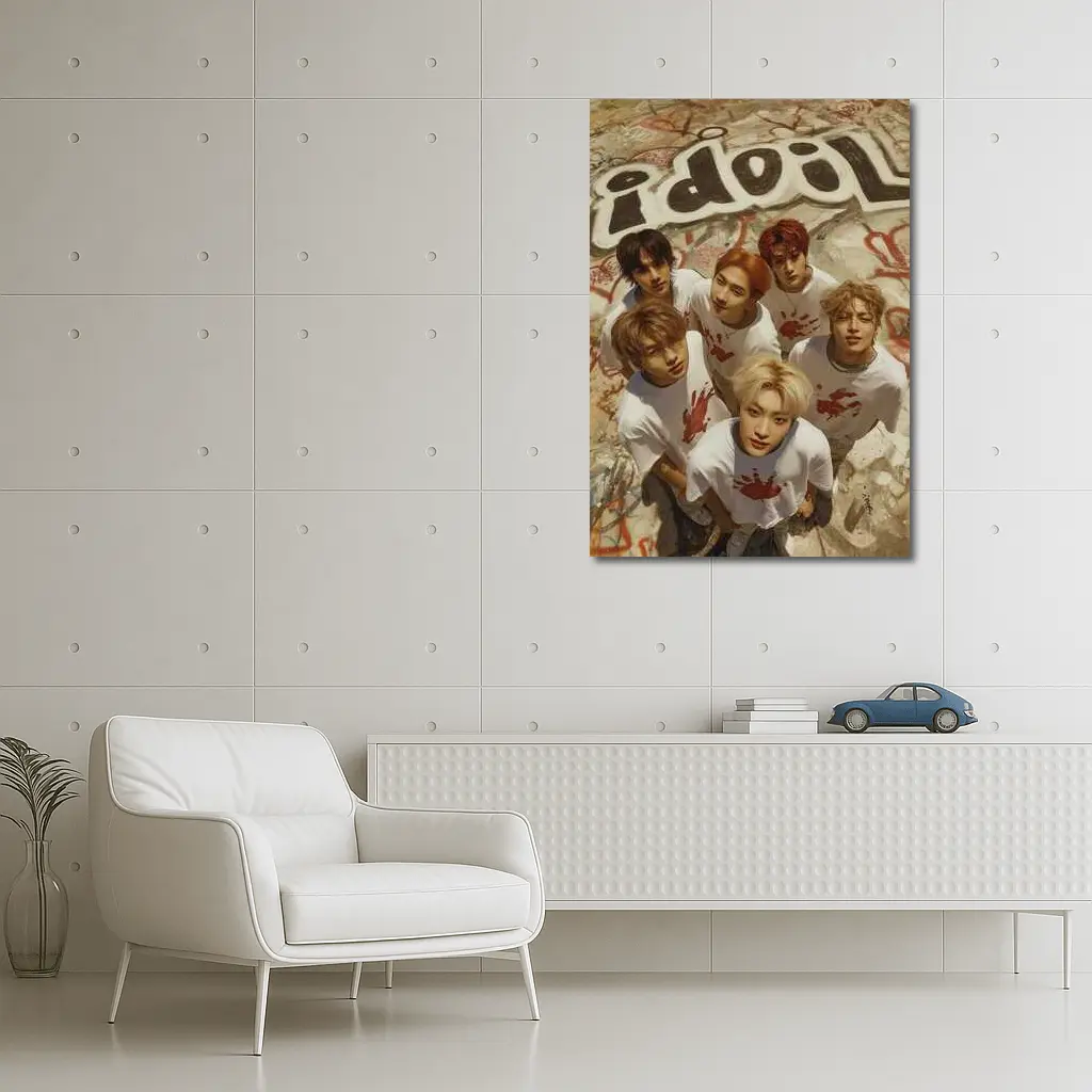 K-pop Idol Group Graffiti Wall Concept – Wall Art