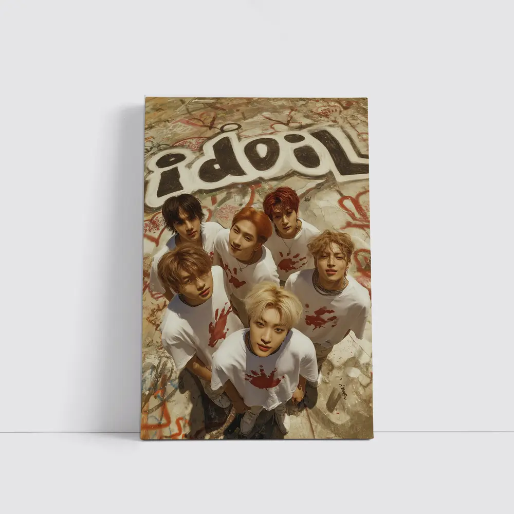 K-pop Idol Group Graffiti Wall Concept – Wall Art