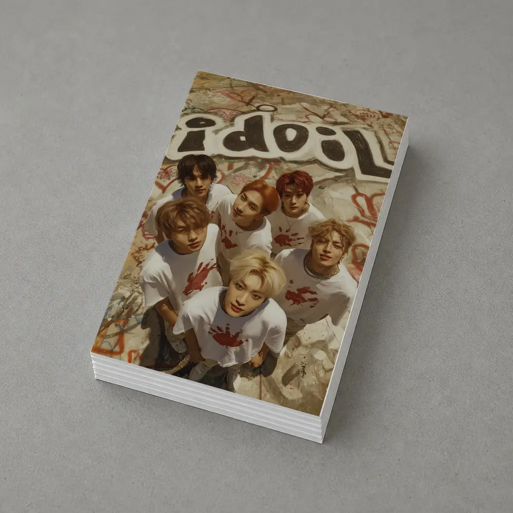 K-pop Idol Group Graffiti Wall Concept – Postcards
