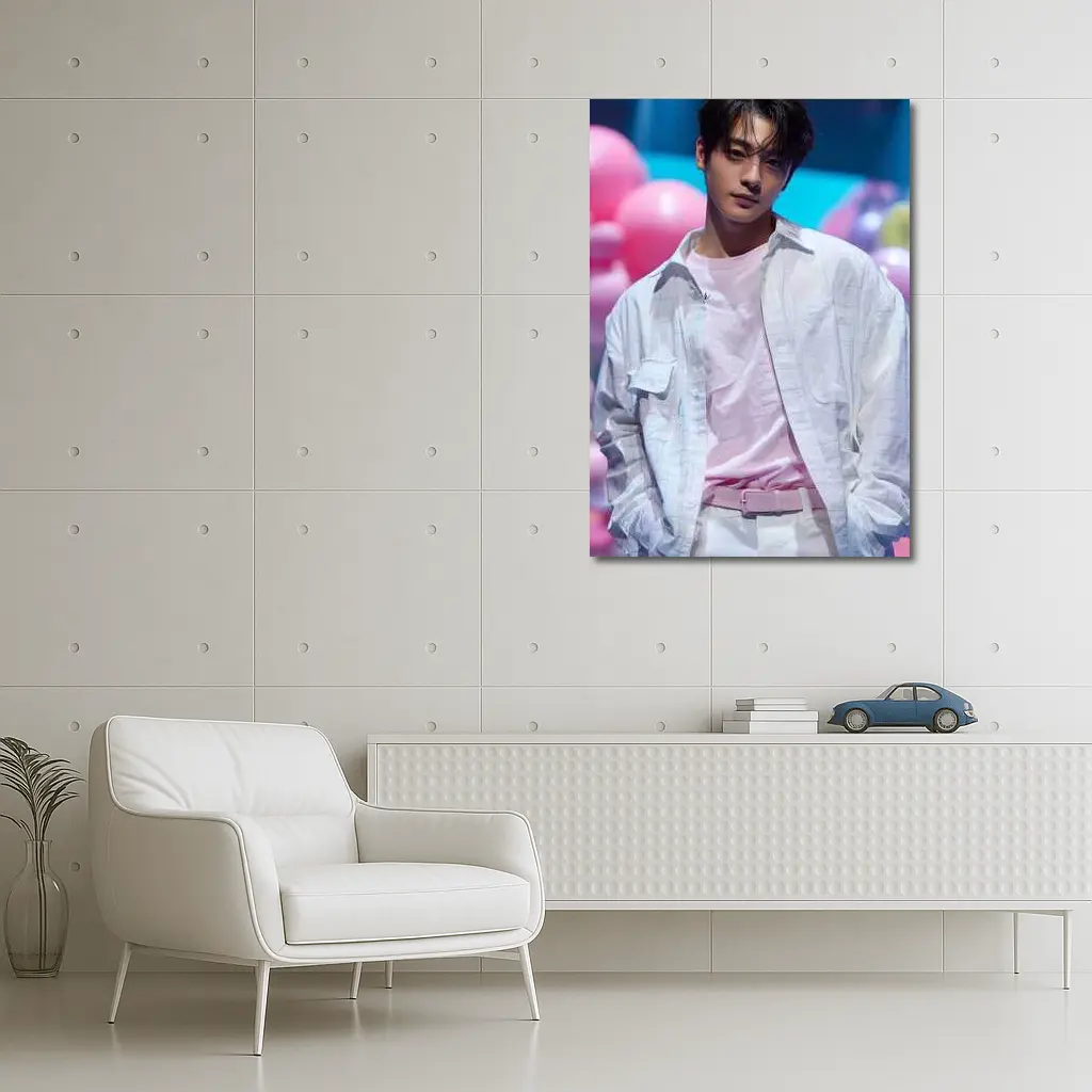 Young Korean Man Pastel Balloon Studio Background – Wall Art