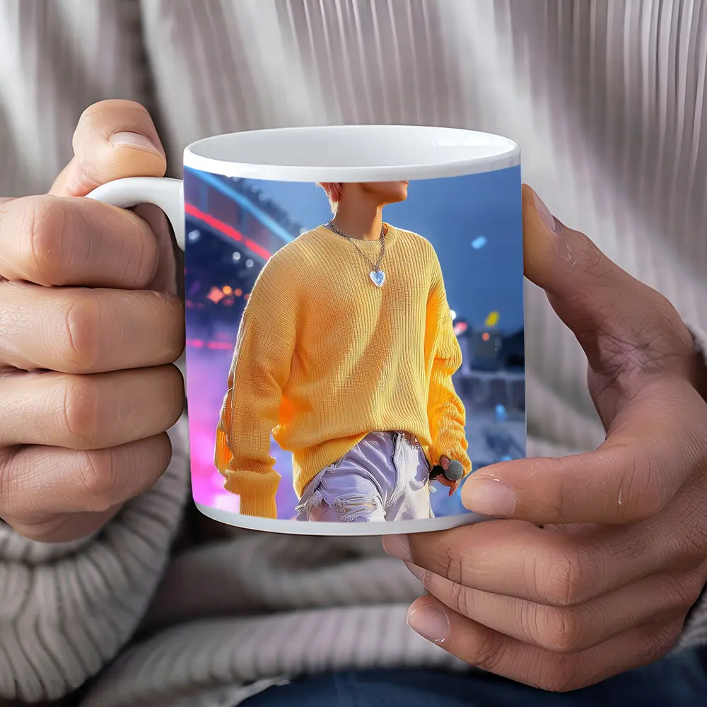 K-Pop Idol Yellow Sweater Concert Stage – Mugs