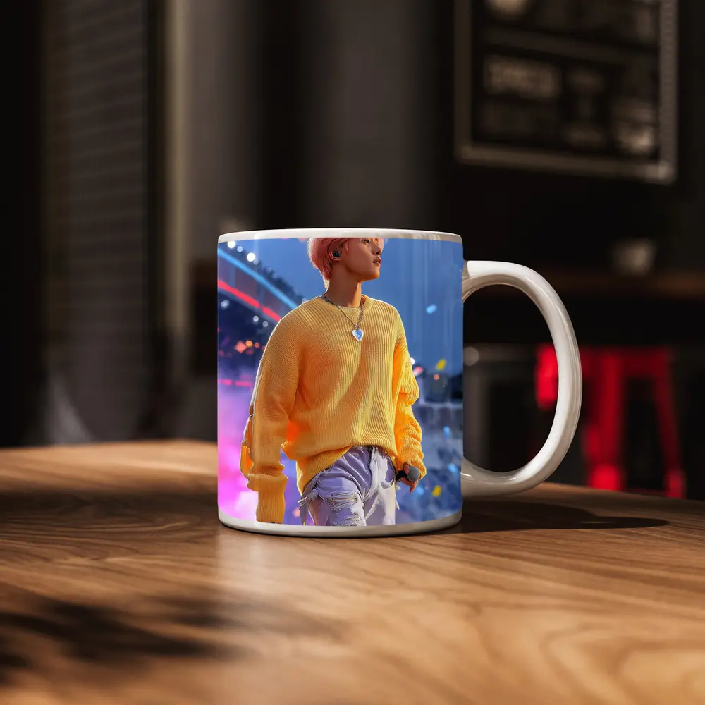 K-Pop Idol Yellow Sweater Concert Stage – Mugs