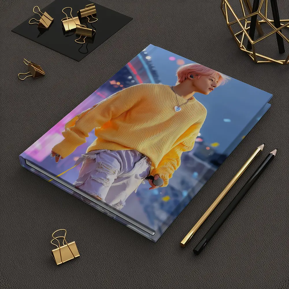 K-Pop Idol Yellow Sweater Concert Stage – Notebooks