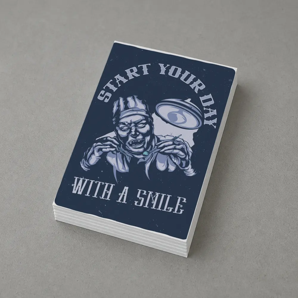 Start Your Day With A Smile Dark Illustration – Postcards