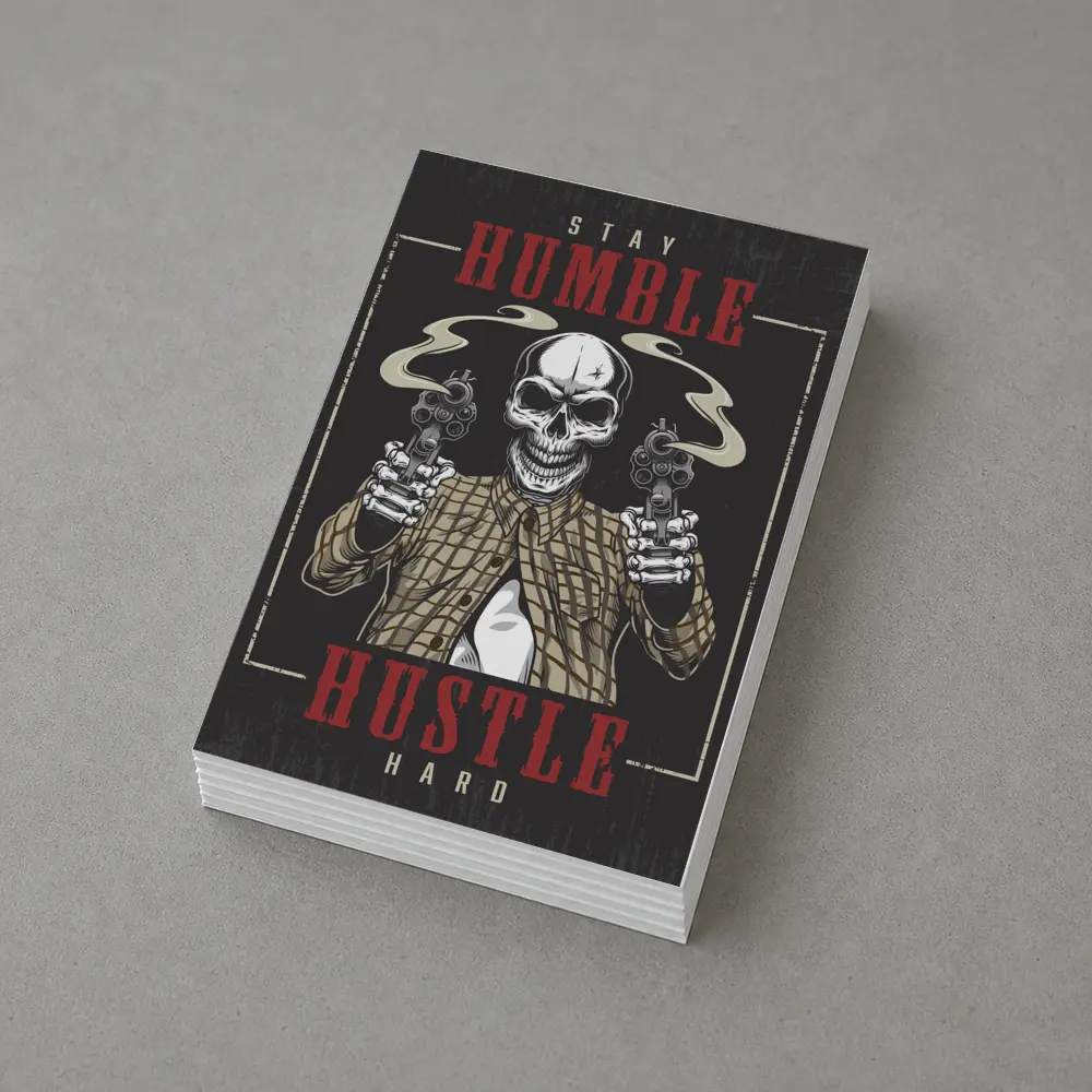 Stay Humble Hustle Hard Skull Gangster – Postcards