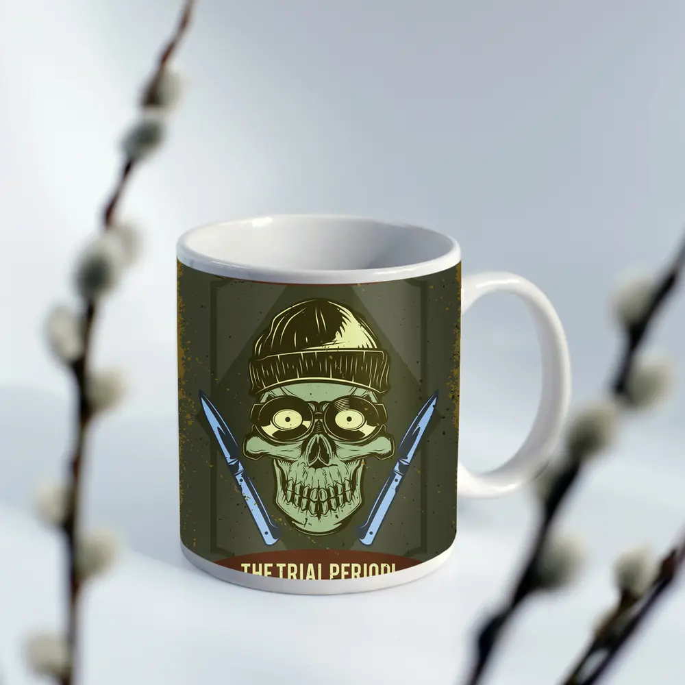 Skull Beanie Hat Retro Humor Dark Art – Mugs